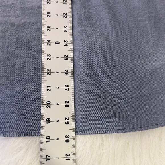 Untuckit Mens X-Large Gray Blue Button-Down Shirt  100% Cotton Long Sleeve - Picture 8 of 13